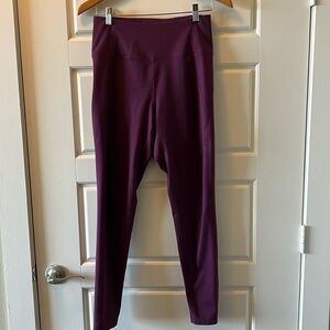 Girlfriend Collective high waist leggings. Purple. 28” inseam.  Size large